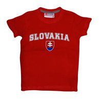 Tričko detské Slovakia znak červené